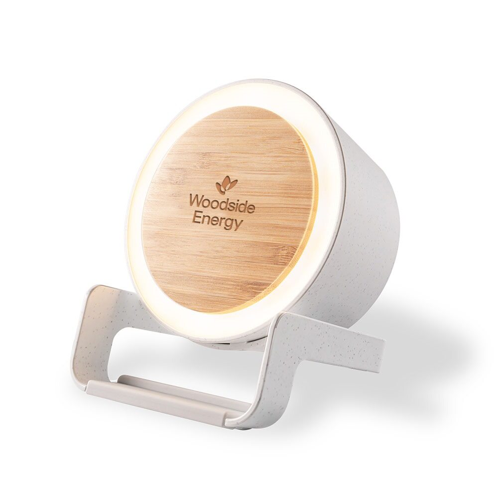 WheatStraw Eco Spotlight Bluetooth Speaker and Qi Phone Stand
