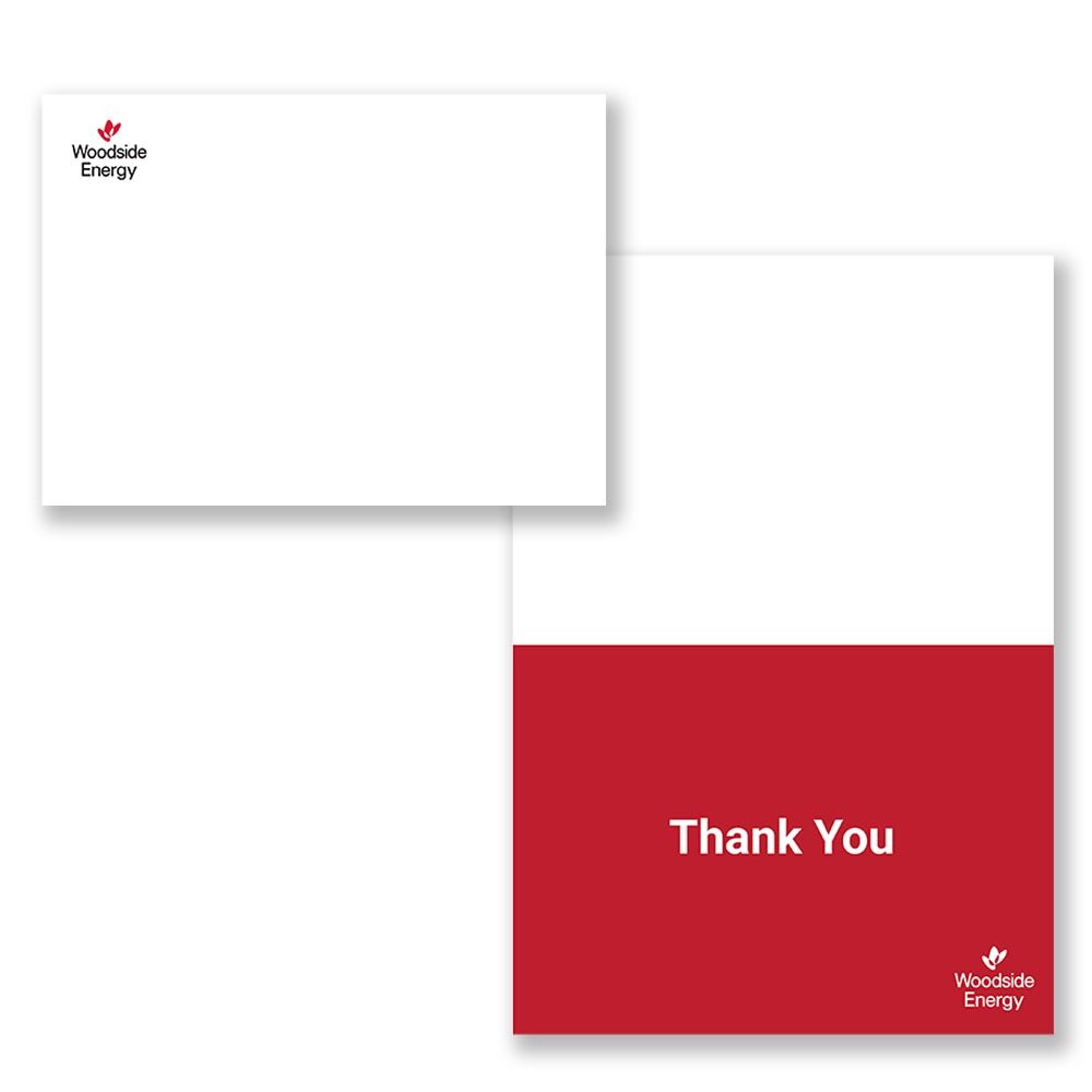 Foldover Thank You Cards & A6 Envelopes (set of 50)