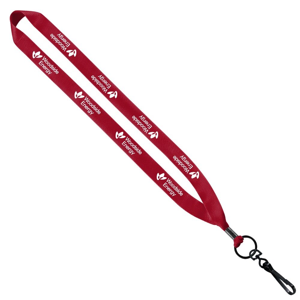 3/4" Polyester Lanyard with Metal Crimp & Swivel Snap Hook