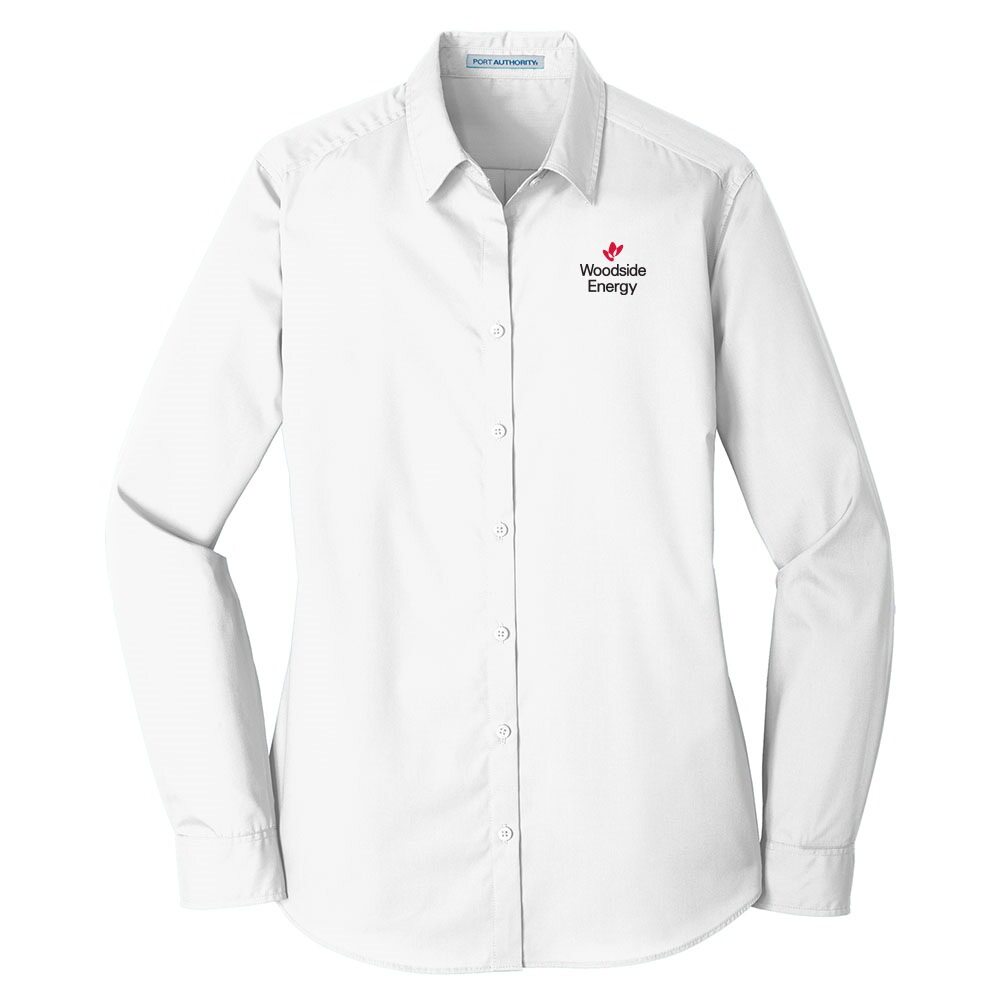 Port Authority Women's Long Sleeve Carefree Poplin Shirt.