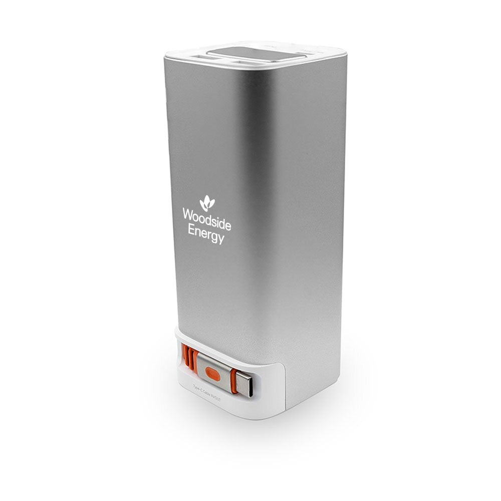 Dynamis, Metallic High Capacity Power Bank with Retractable Cable