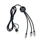 Illum 3-in-1 Light-Up Charging Cable with Dual Type C and Lightning Connector