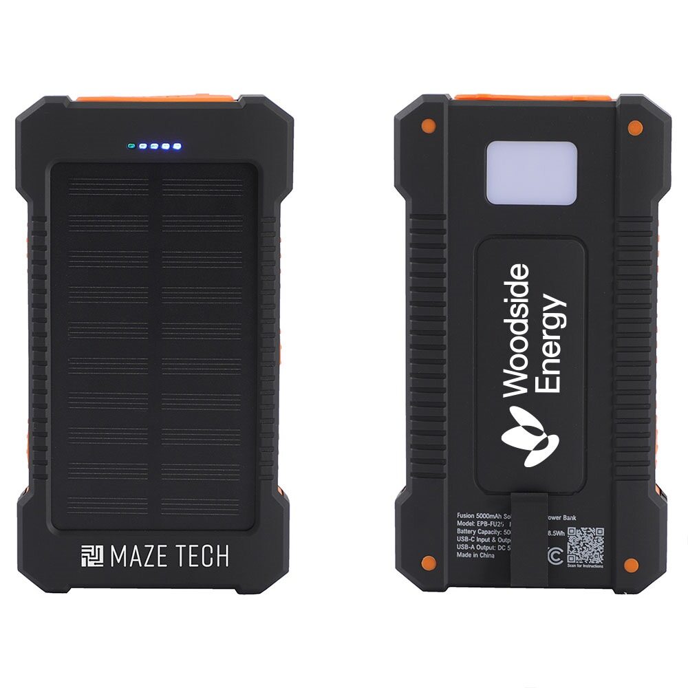 Fusion 5000mAh Solar-Charging Power Bank