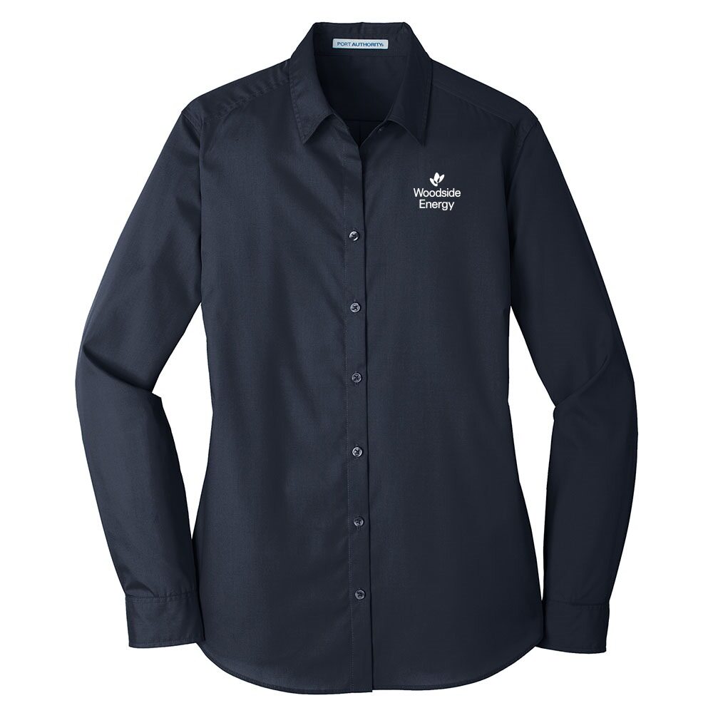 Port Authority Women's Long Sleeve Carefree Poplin Shirt.