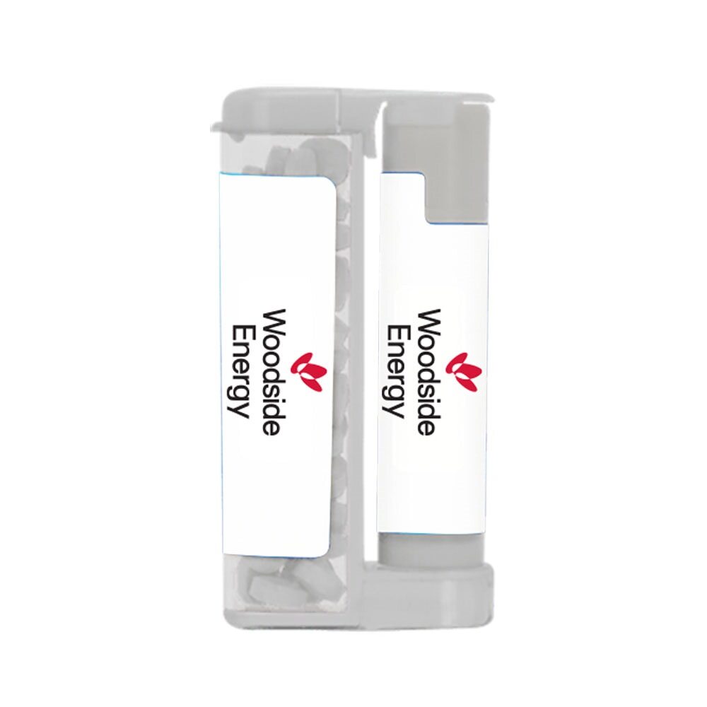 Sugar Free Mints in a Rectangular Flip-Top Duo w/ Natural Lip Moisturizer