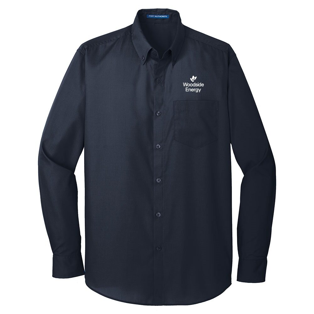 Port Authority Long Sleeve Carefree Poplin Shirt.