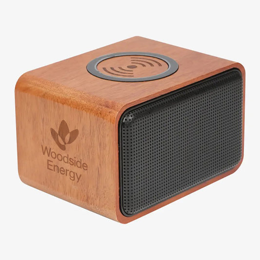 Wood Bluetooth Speaker with Wireless Charging Pad